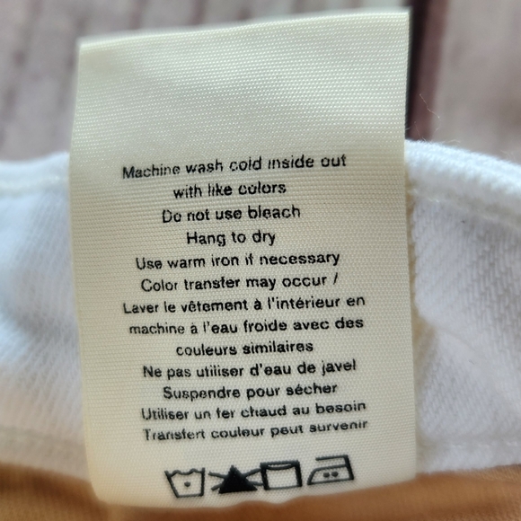 Rag & Bone "Nina High Rise Ankle Flare" Cropped Jeans White | Women's Size 23 - Picture 11 of 15